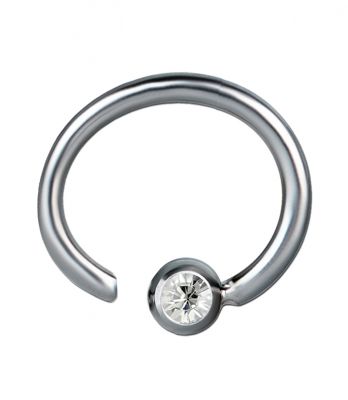 ANNEAU PIERCING AVEC CRISTAL